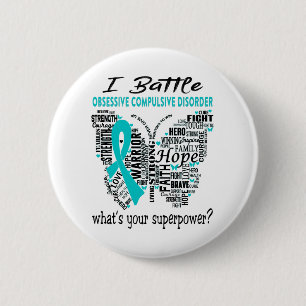 Obsessive Compulsive Disorder Awareness Month Ribb 6 Cm Round Badge