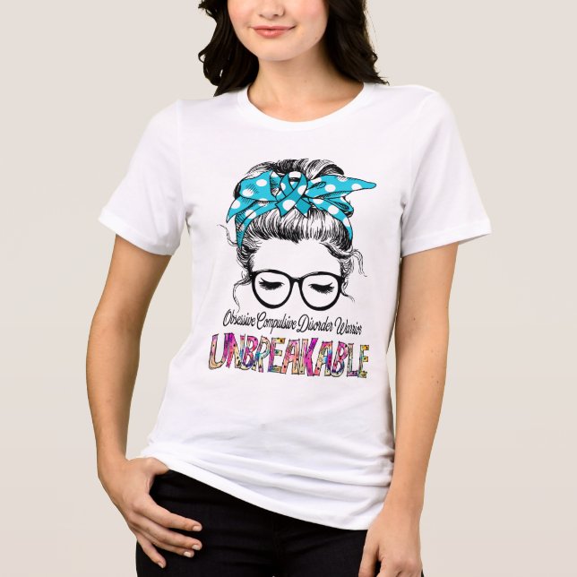 Obsessive Compulsive Disorder Awareness Ribbon  Tri-Blend Shirt (Front)