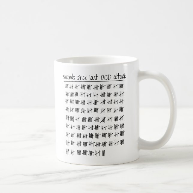 Obsessive Compulsive Disorder OCD Tally Coffee Mug (Right)