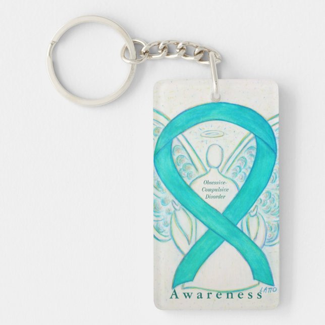 Obsessive-Compulsive Disorder Ribbon Keychain (Front)