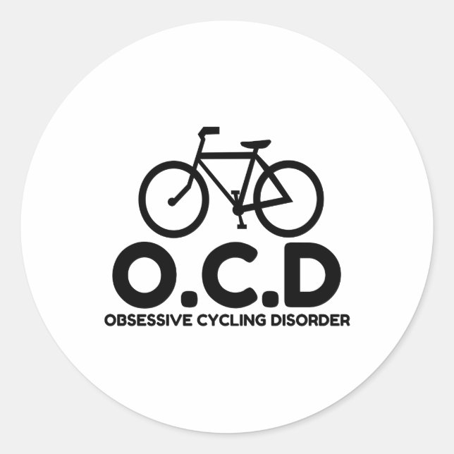 Obsessive Cycling Disorder Classic Round Sticker (Front)