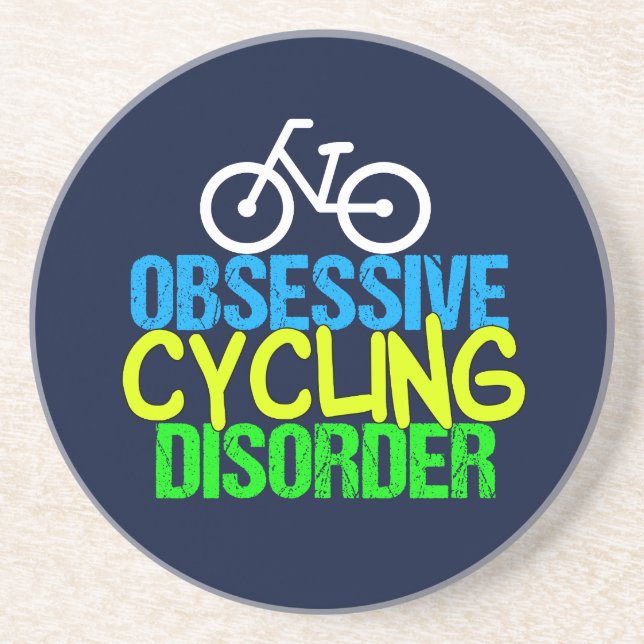 Obsessive Cycling Disorder Cyclist Coaster (Front)