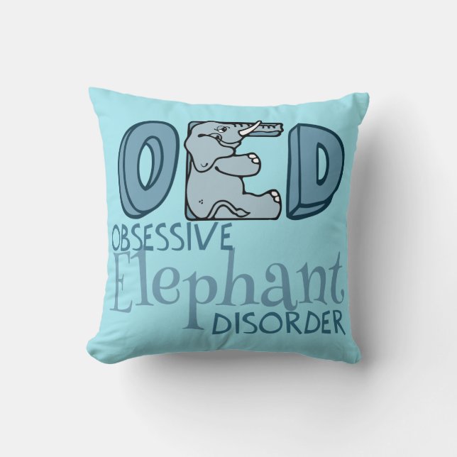 Obsessive Elephant Disorder Cushion (Front)