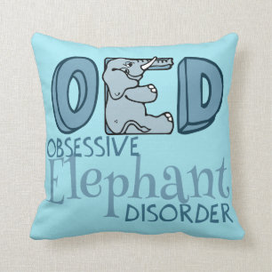 Obsessive Elephant Disorder Cushion