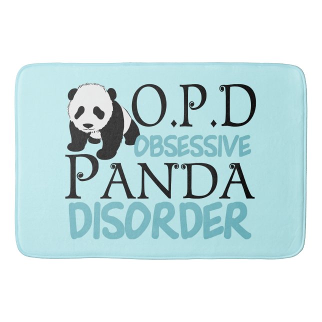 Obsessive Panda Disorder Bath Mat (Front)