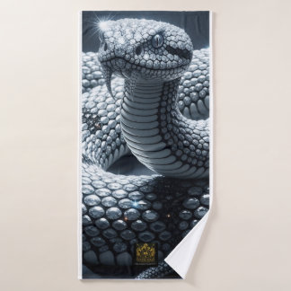Obsidian Black and Diamond Viper Bath Towel