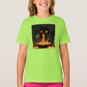 Obsidian Cat & Daring Mouse – Midnight Ramen Feast T-Shirt