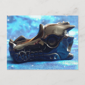 Obsidian Dragon Skull Postcard