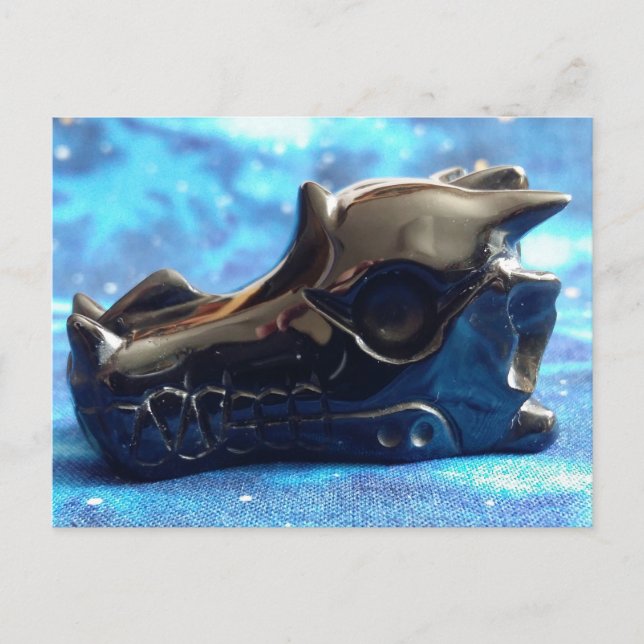 Obsidian Dragon Skull Postcard (Front)