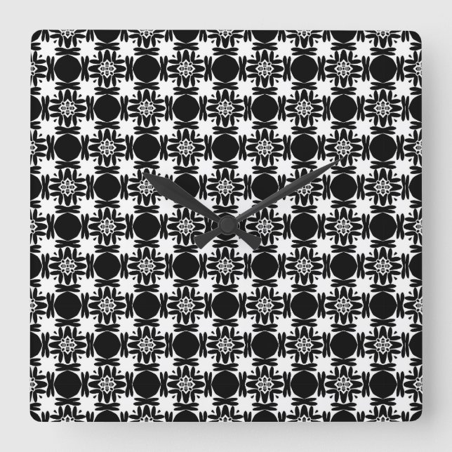 Obsidian Medallion    Square Wall Clock (Front)