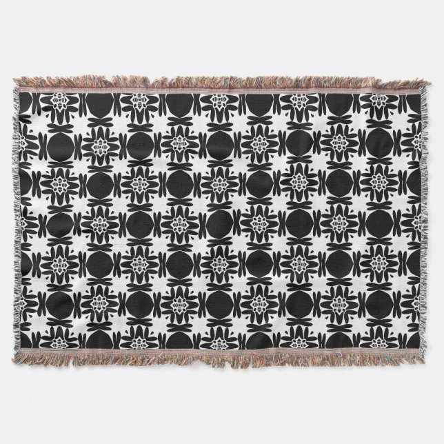 Obsidian Medallion Throw Blanket (Front)