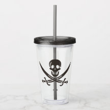 Obsidian Skull Swords Pirate flag of Calico Jack