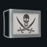 Obsidian Skull Swords Pirate flag of Calico Jack Belt Buckle<br><div class="desc">A low growl rumbled across the waves, not from the storm brewing on the horizon, but from Captain Jack's throat. His dark eyes, usually gleaming with mischief, held a steely glint as he surveyed the approaching ship. The "Revenge, " his sloop, heeled slightly in the choppy water, its black hull...</div>