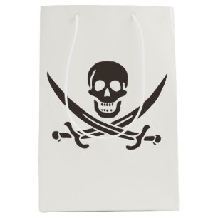 Obsidian Skull Swords Pirate flag of Calico Jack Medium Gift Bag
