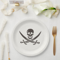 Obsidian Skull Swords Pirate flag of Calico Jack