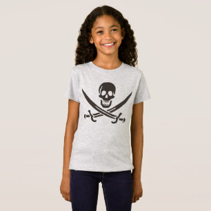 Obsidian Skull Swords Pirate flag of Calico Jack T-Shirt