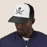 Obsidian Skull Swords Pirate flag of Calico Jack