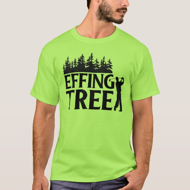 Obstacle Course: Trees vs. Golfer T-Shirt (Front)