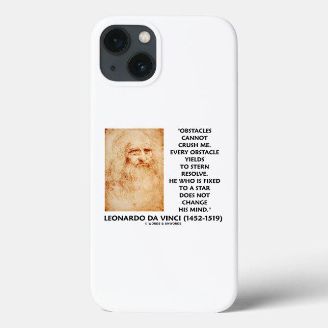Obstacles Cannot Crush Me Fixed To A Star da Vinci Case-Mate iPhone Case (Back)