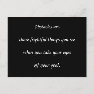 Obstacles Postcard