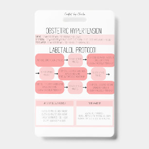Obstetric Hypertension Nurse Reference Badge ID Badge