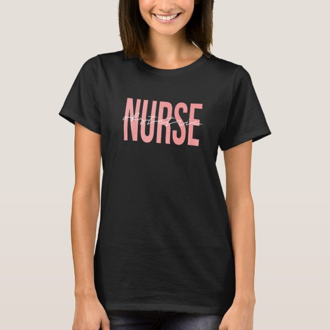 Obstetric Nurse Baby Feet Stethoscope Neonatal Nic T-Shirt (Front)