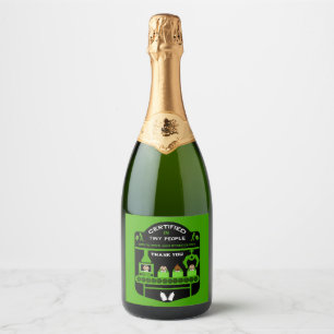 Obstetrician Appreciation And Thank You gift Sparkling Wine Label