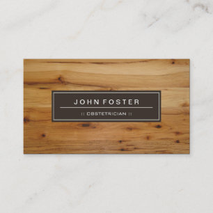 Obstetrician - Border Wood Grain Business Card