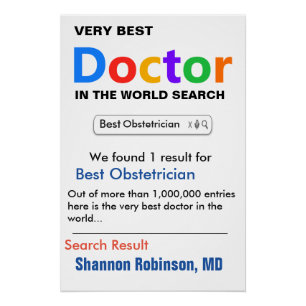Obstetrician Custom Best Doctor Gift  Poster