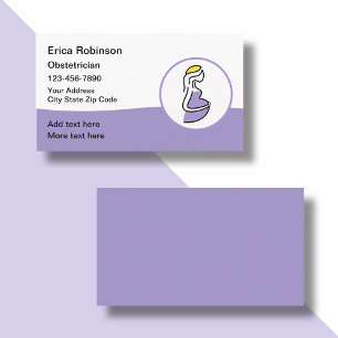 Obstetrician Gynaecologist Modern Business Cards