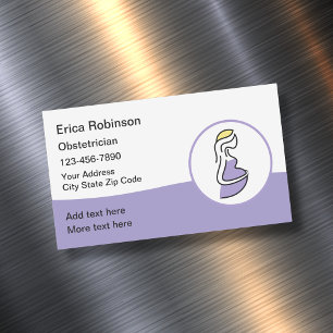 Obstetrician Gynaecologist Modern Magnetic Business Card