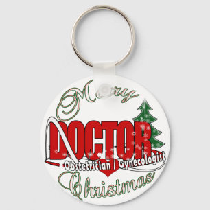 OBSTETRICIAN / GYNECOLOGIST CHRISTMAS DOCTOR KEY RING