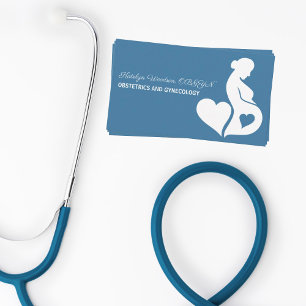 Obstetrics Gynaecology Maternity Ward Chic Blue Business Card