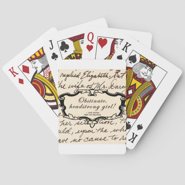Obstinate, headstrong girl! playing cards (Back)