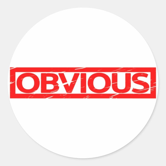 Obvious Stamp Classic Round Sticker (Front)