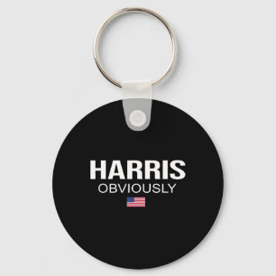 Obviously For President 2024 Kamala American Flag  Key Ring