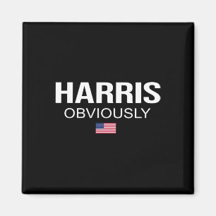 Obviously For President 2024 Kamala American Flag  Magnet
