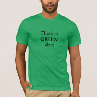 Obviously Green Colour Slogan T-Shirt