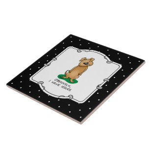 Obviously I have issues - Funny dog with problems Tile