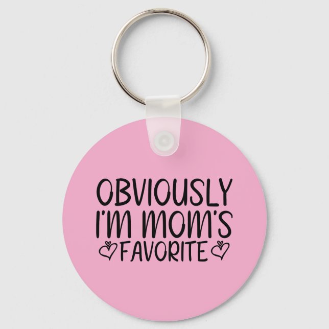 Obviously i'm mum's favourite key ring (Front)