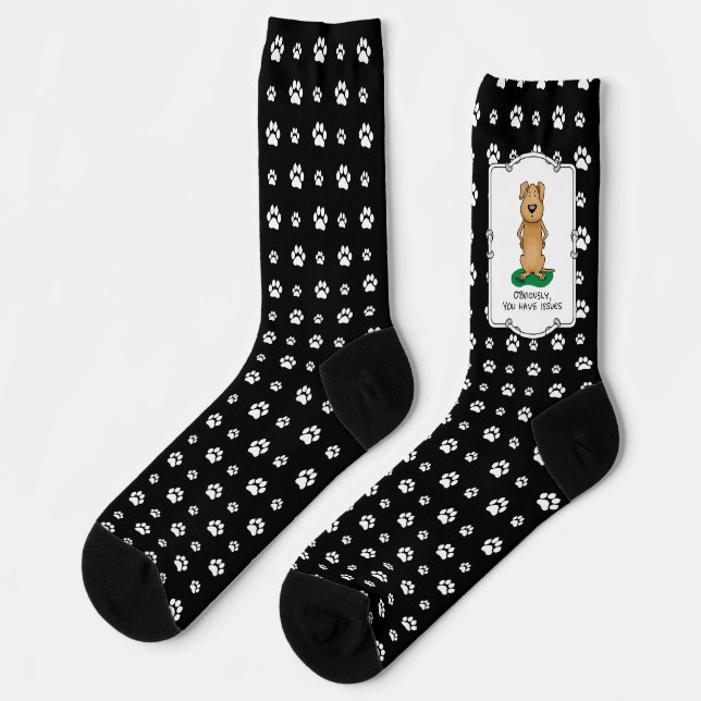 Obviously, you have issues - Funny irritated dog Socks (Left)