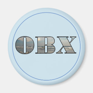 OBX Beach Text Magnet