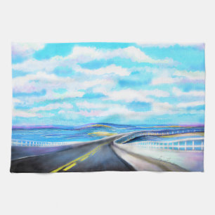 OBX Hwy 12 Tea Towel
