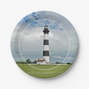OBX Lighthouse Paper Plate