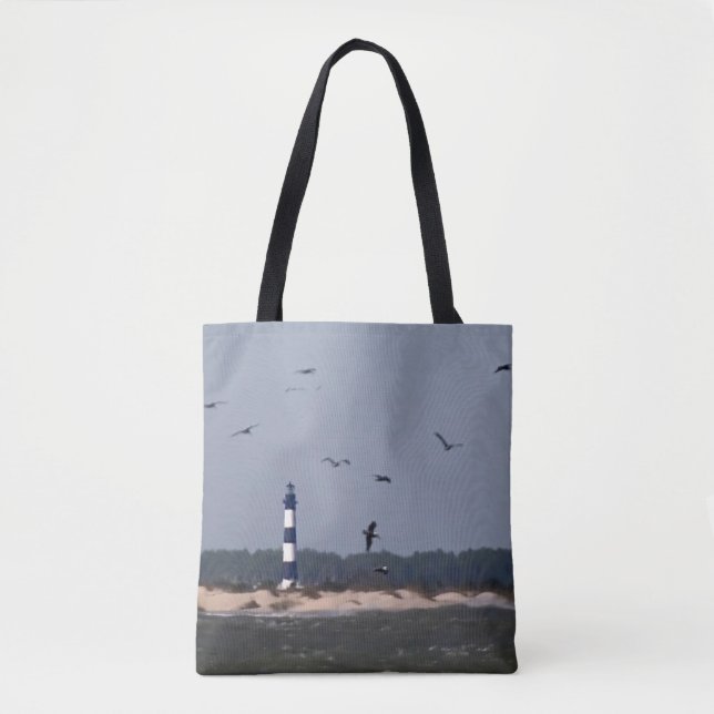 OBX  Lighthouse Tote Bag (Front)