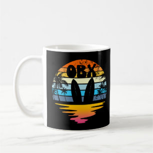 OBX Outer Banks North Carolina Retro Sunset OBX Coffee Mug
