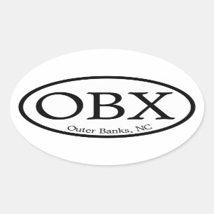 OBX Outer Banks Oval Sticker