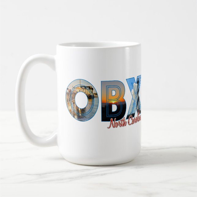 OBX Outer Banks Places Proud II Coffee Mug (Left)