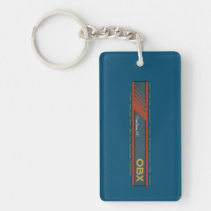 OBX Outer Banks Towns III lght txt Key Ring