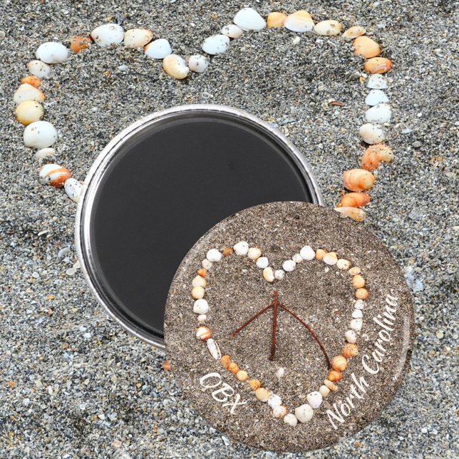 OBX Peace Sign Heart of Seashells NC Magnet (Creator Uploaded)